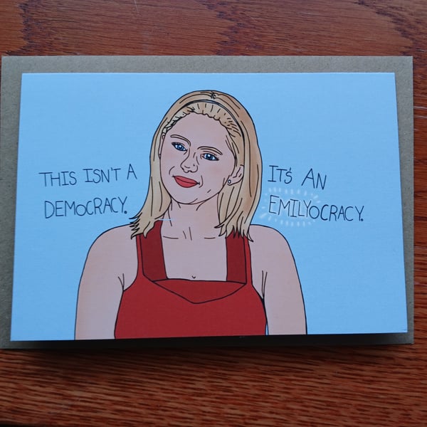 The Next Step Emilyocracy A6 greetings card