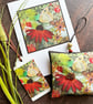 Handmade lavender bag with matching card and tag, butterfly lover