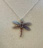 Dragonfly Necklace - Matt Amethyst  - Image 1