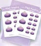 Purple Pumpkin Planner Sticker Sheets, Halloween Stickers. - Image 2