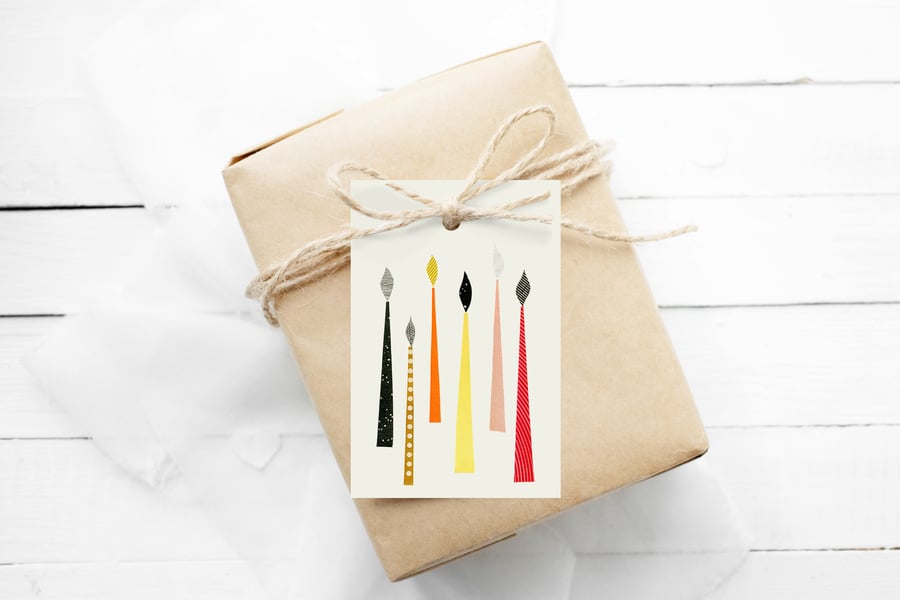 Set of 12 Christmas Gift Tags - Christmas I