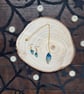 Blue fairy wing necklace and earring set - Image 2