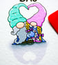 Gnomes Valentines Card, Cute Gonk Romantic Valentines For Her, Him - Image 3