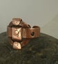 Solar Cross Adjustable Unisex Rustic Copper Thumb Finger Ring - Image 4