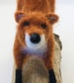 Needle Felted Fox on Driftwood, one of a kind ornament - Image 5