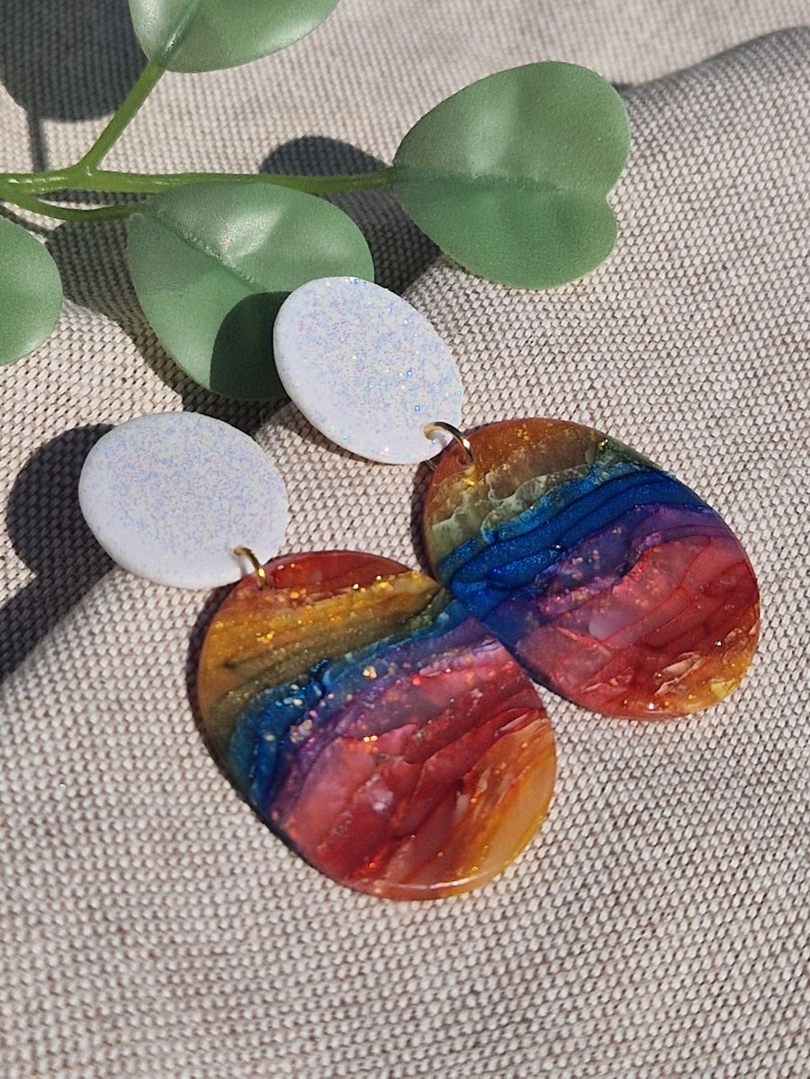 Polymer Clay Earrings: Spectrum 