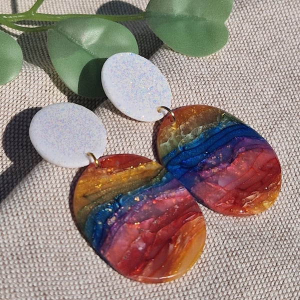 Polymer Clay Earrings: Spectrum 