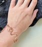 Swirly Copper Cuff Made in an Art Nouveau Style - Image 4