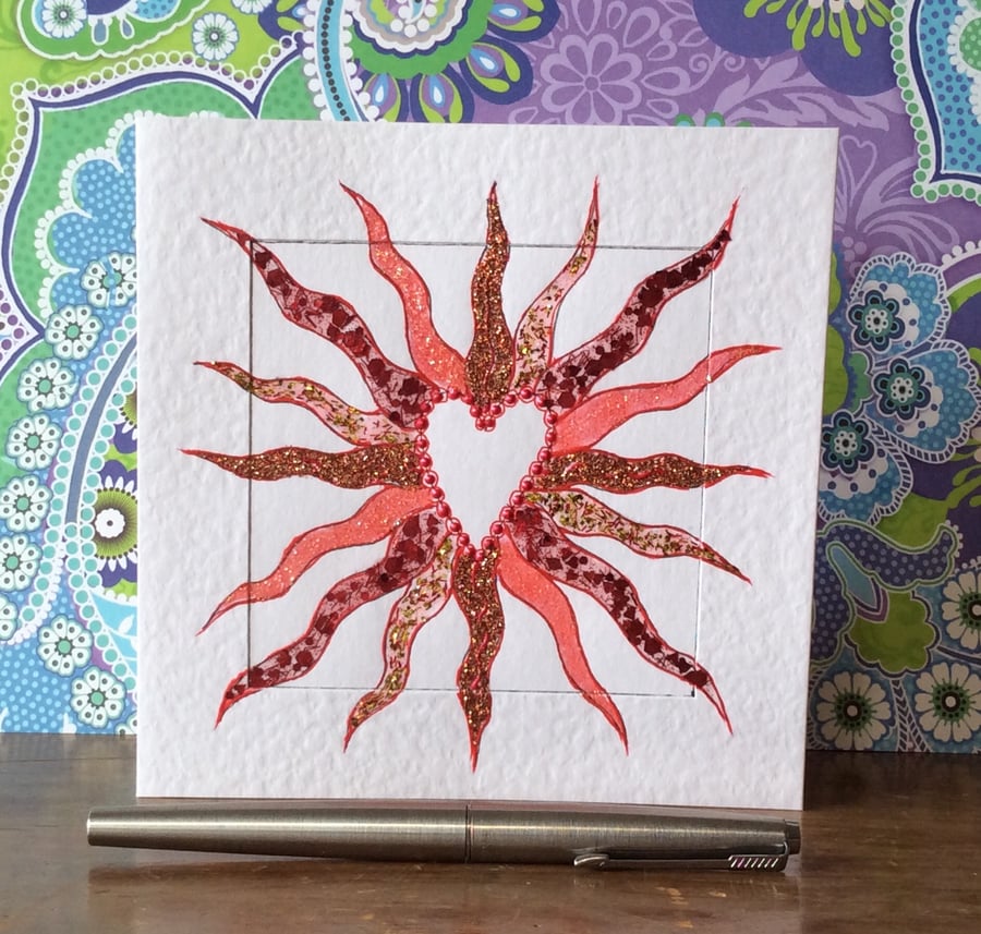 My unique patterned heart Art Card.