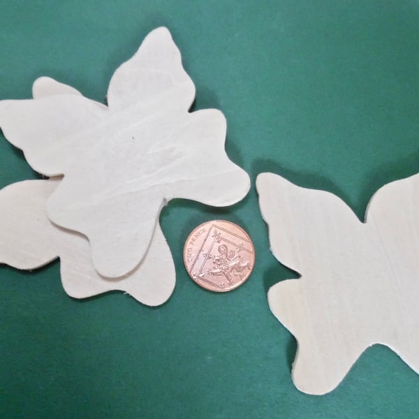 5 x Wooden Plaques   Unfinished 3mm Plywood BUTTERFLY Shape NOT laser cut