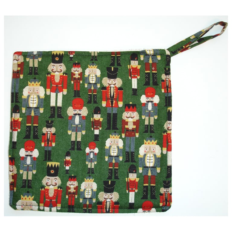 Christmas Nutcracker Soldiers Pot Grab Potholder Kitchen Mat Pad Table Decor