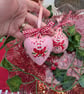 Candy cane ceramic Christmas heart bauble - Image 7