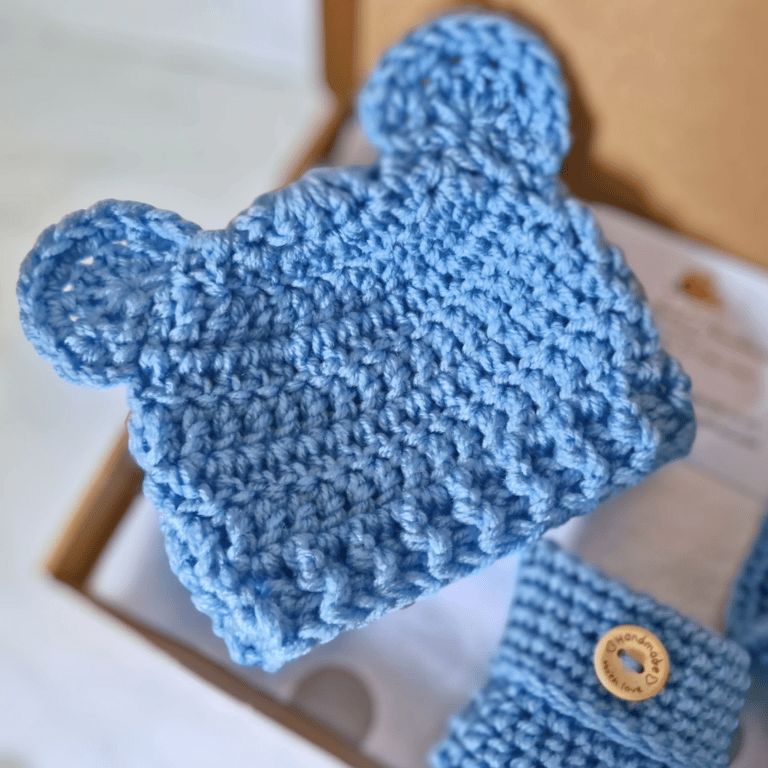 Teddy Ear Crochet Baby Hat