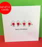 Christmas Card Set - Pack of 12 Cute Robin Cards with Buttons - Handmade Cards - Image 1