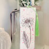 Watercolour Bookmark, Original, Hand Painted, Tassel 