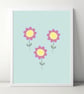 Fun Flowers A4 Art Print  - Image 1