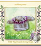 Little Nippers and Bunny Hugs Grey Jumper with a Purple Yoke