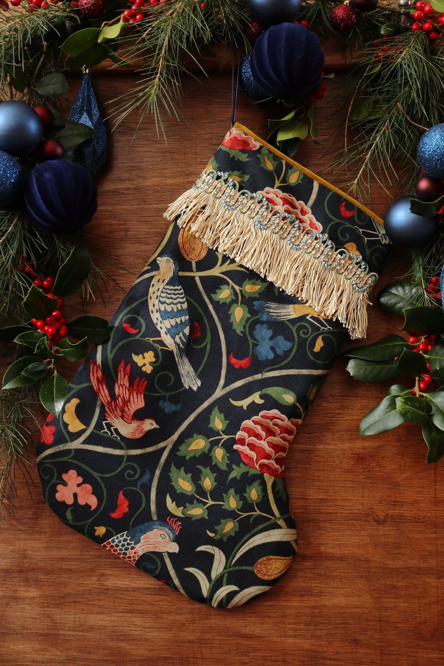 William Morris Christmas Stocking Seasons By May Cream