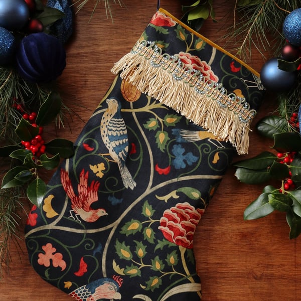William Morris Christmas Stocking Seasons By May Cream