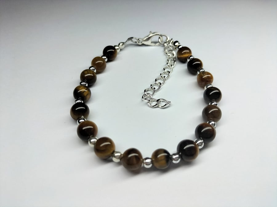 Tiger's Eye Gemstone Bracelet