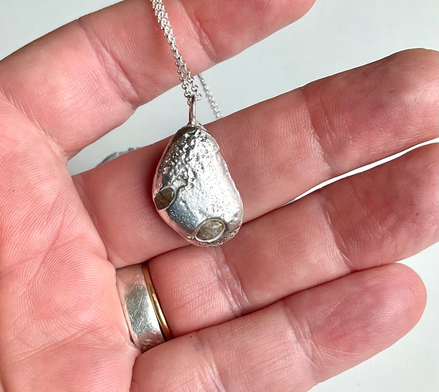 Sterling Silver Pebble