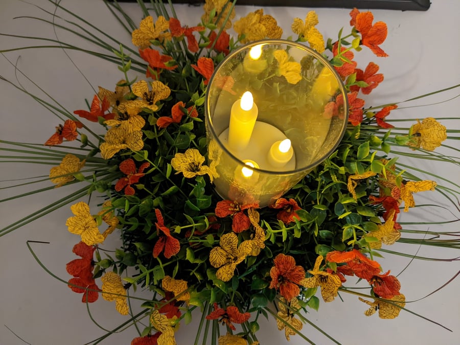 Rustic table centre piece