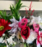 A pink and red door wreath - Image 3