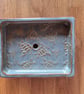 Chunky Handmade Stoneware Soap Dish - Sea Turtles (L) 