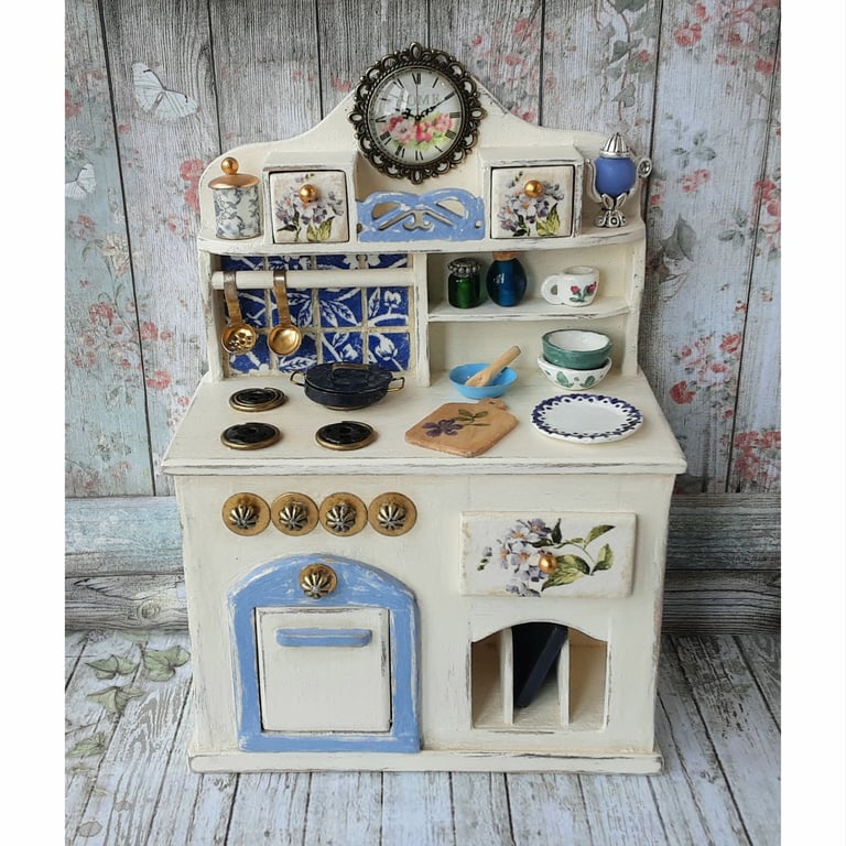 Handmade dollshouse 12th scale miniature kitchen stove