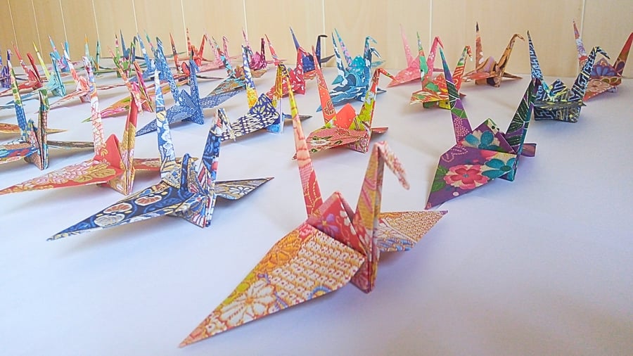 Origami Japanese Paper Crane Set A of 40 Handmade Wedding Favours Gift 