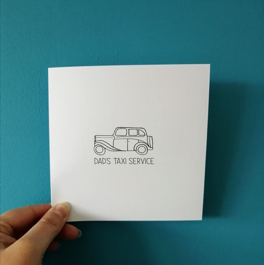 Dad's Taxi Service, card for Dad's taxi service, Father's Day Card, fathers day 