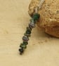 Long elegant Raw Emerald pendant. May birthstone. 20th anniversary gemstone  - Image 1