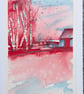 Red Barn. Blank Card. Original Watercolour 260185 - Image 4