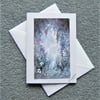 watercolour fantasy landscape hand painted blank greetings card ( ref F 240 )