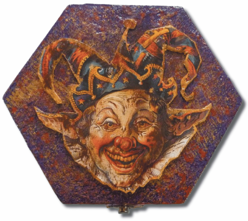 Artisan Hand Crafted and Painted Harlequin Jester Box No.1