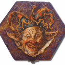 Artisan Hand Crafted and Painted Harlequin Jester Box No.1