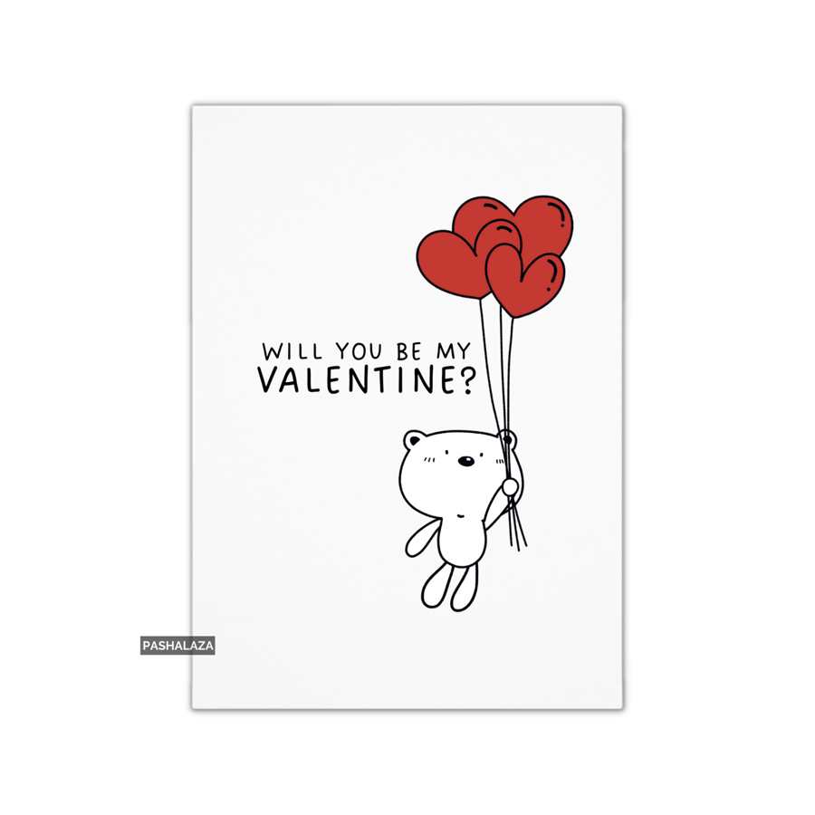 Funny Valentine's Day Card - Unique Unusual Greeting Card - Will You Bear