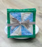 Set of Four Winter frost and snowflake glittery coasters  - Image 8