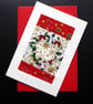 Individually Hand Crafted Textile patchworked Blank Card - Image 1