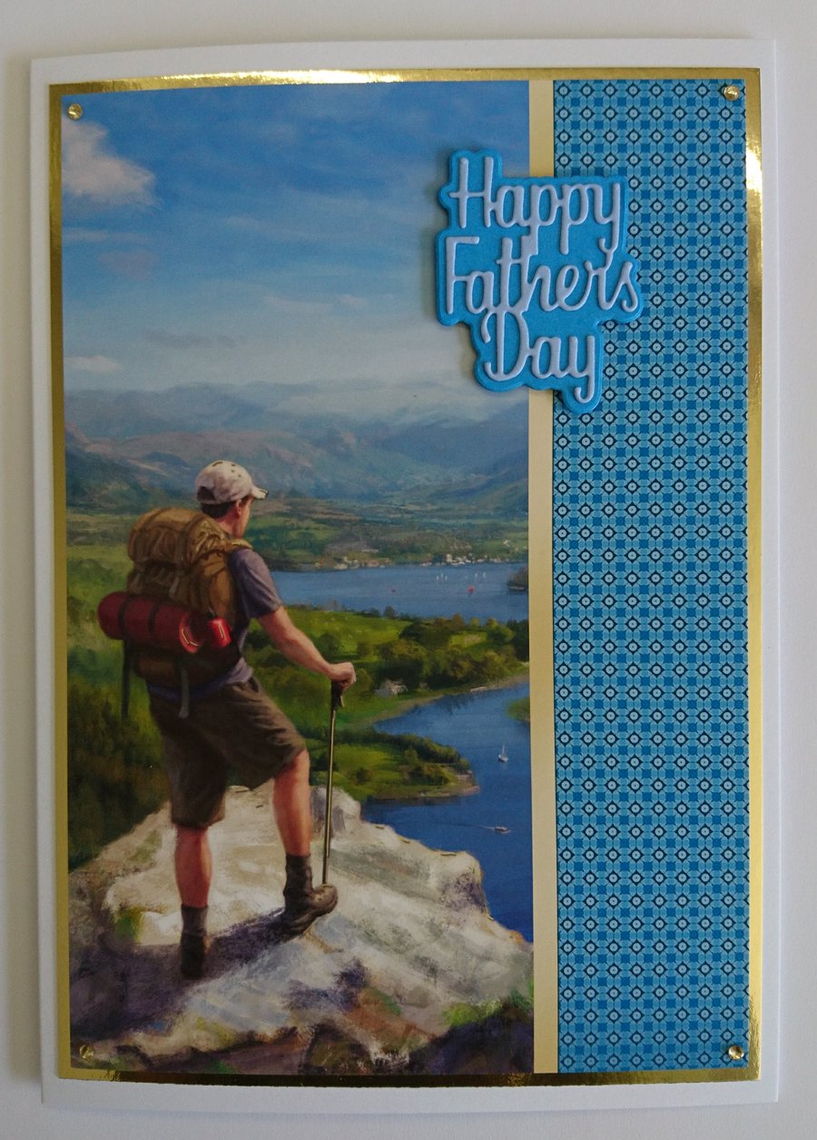 Father's Day Card Hiking Walking Rambling Outdoors Happy Father's Day
