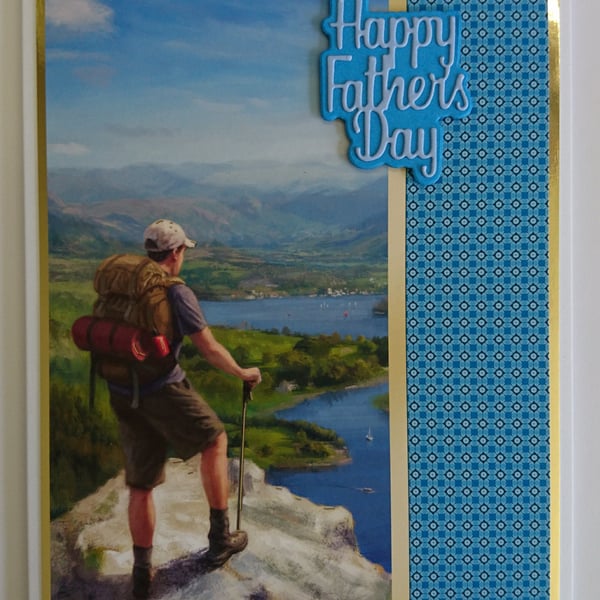 Father's Day Card Hiking Walking Rambling Outdoors Happy Father's Day