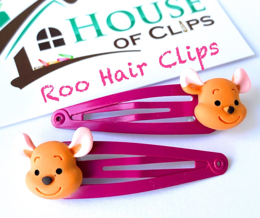 Kangaroo Hair Clips - Roo Barrettes - Roo Disney Gift - Disney hair clips - Disn