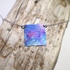 Coloured Titanium Square Necklace - UK Free Post