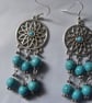 Silver and Turquoise Earrings - Image 3