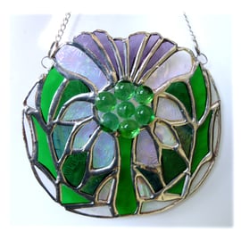 Scottish Thistle Stained Glass Suncatcher Flower of Scotland 010