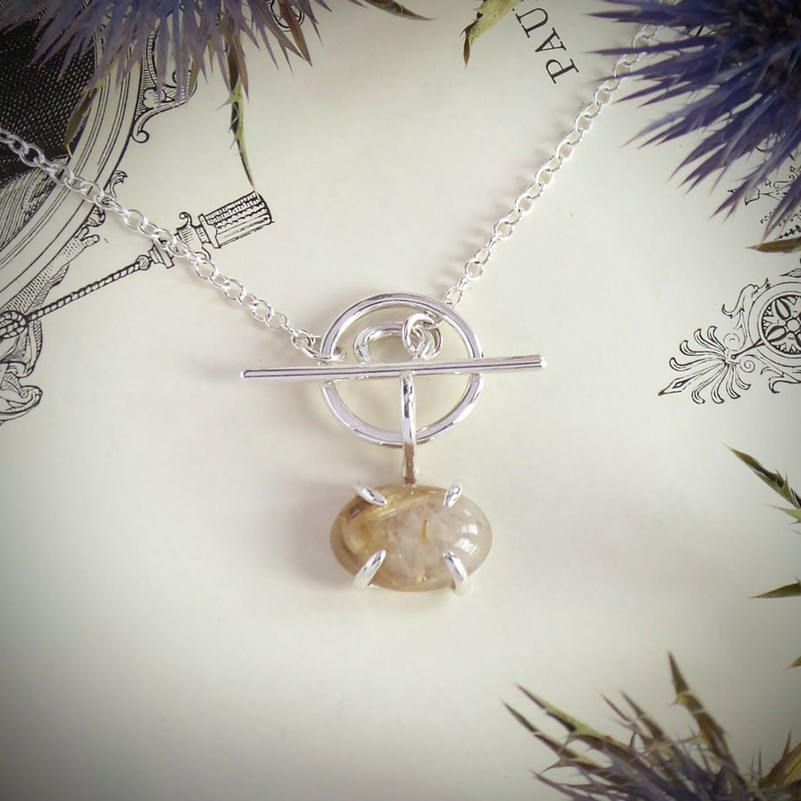 Golden Rutilated Quartz Pendant 