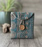 Embroidered Button Purse Pouch  - Image 1