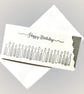 Luxury birthday card with silver candles, cutaway and matching silver insert.  - Image 1