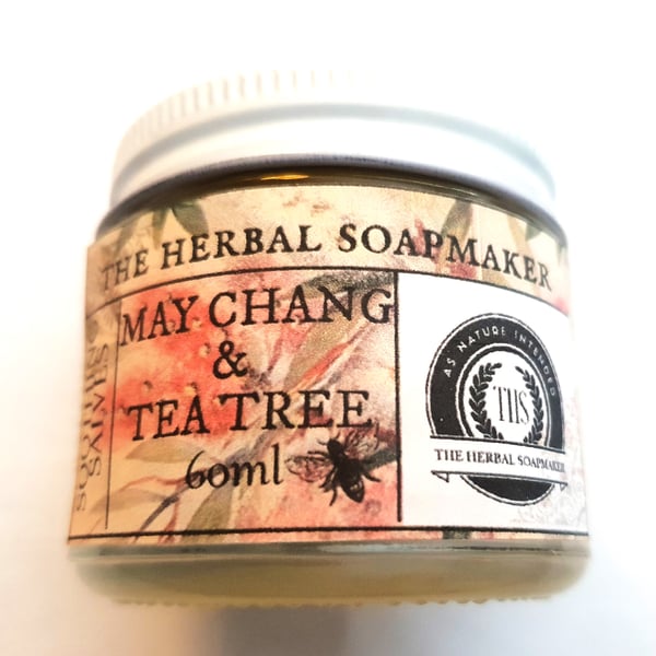 May Chang & Tea Tree hand salve, handmade in the UK, natural with essential oils