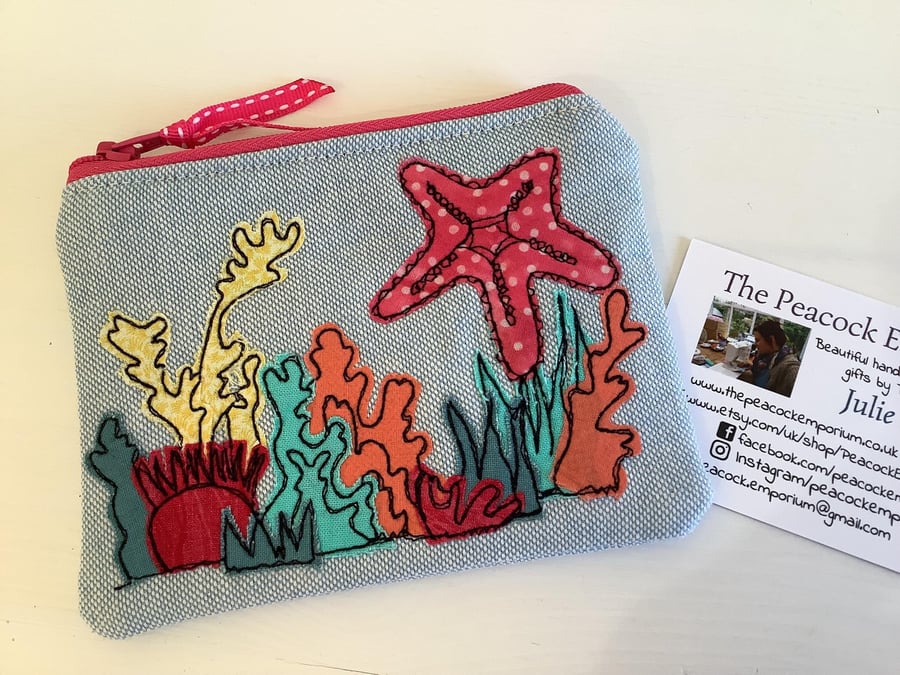 SECONDS Kitsch Starfish Pouch Purse Wallet, perfect condition prototype 
